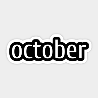 October Sticker